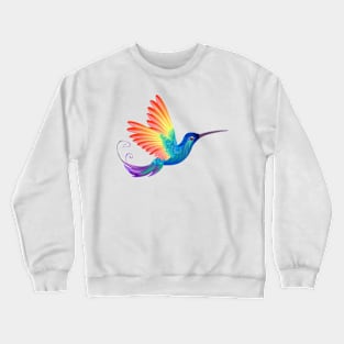 Rainbow Hummingbird Crewneck Sweatshirt